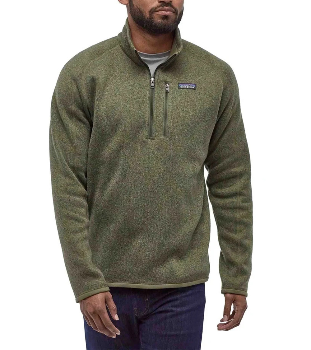 Patagonia Better Sweater 1/4 Zip Fleece Pullover Industrial Green L A010781